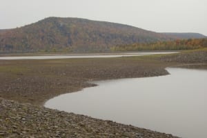 Sedimentation fills mouths of bays